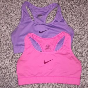 Nike sports bra bundle pink purple small